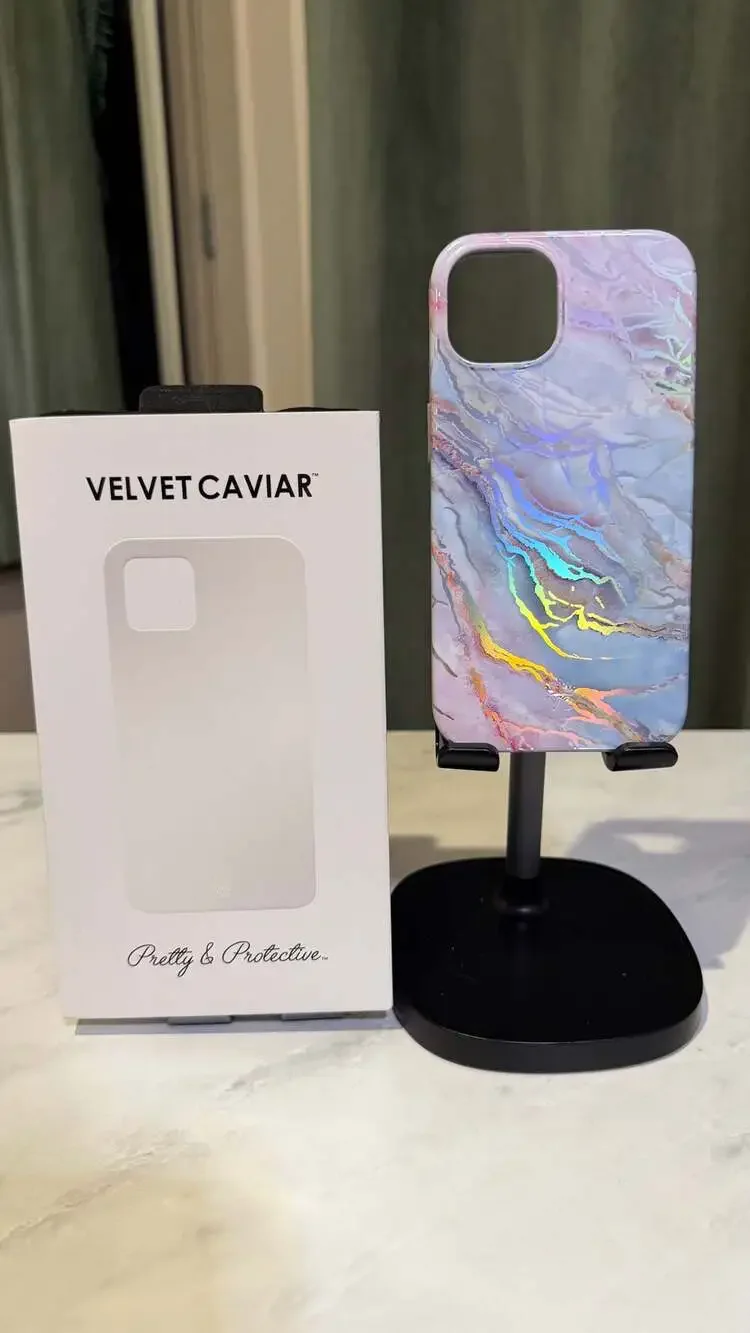 Velvet Caviar Holographic Marble MagSafe iPhone 13 Case